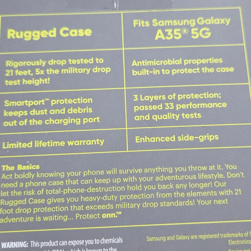 NWT Samsung Galaxy A35 5G Black Rugged Case Never Opened
